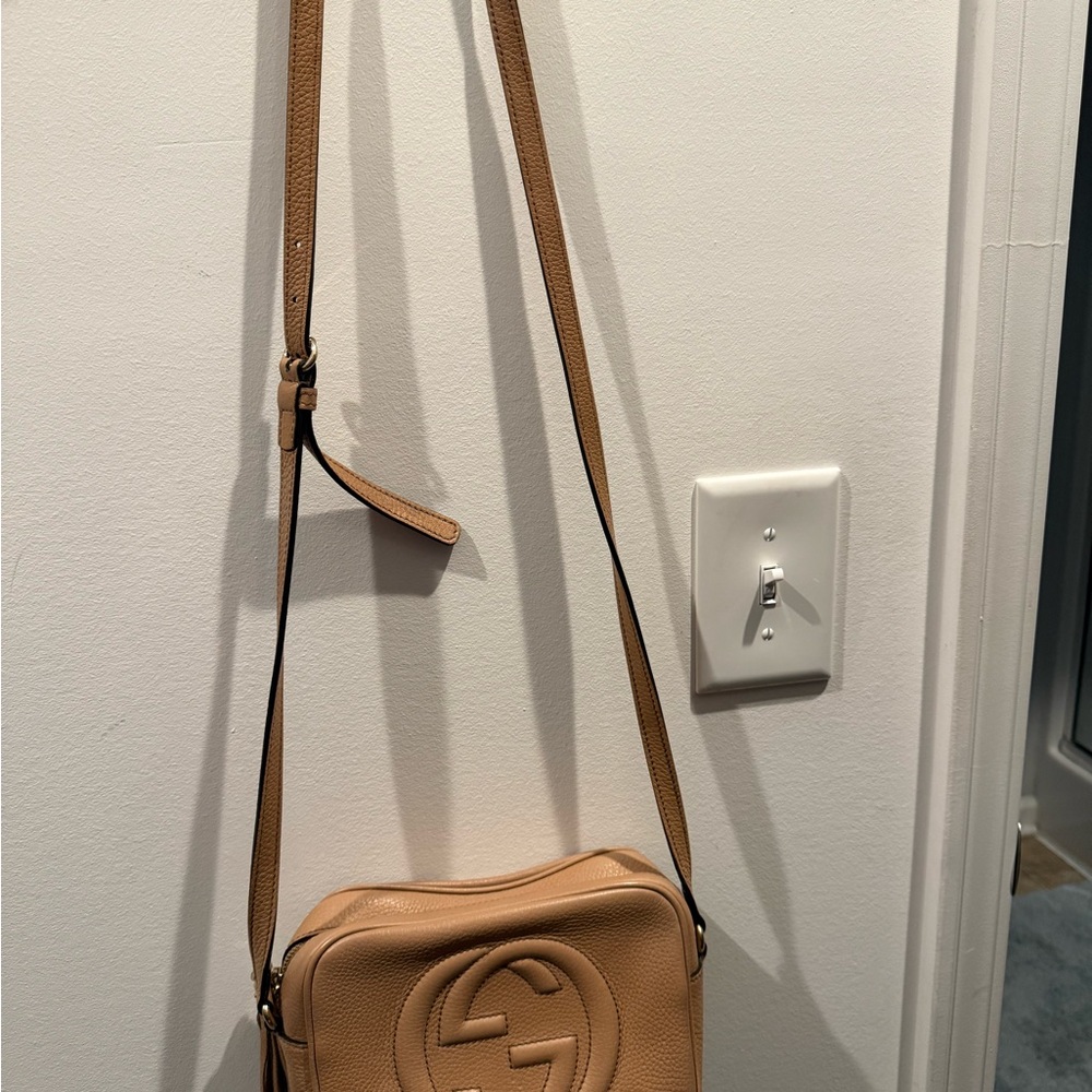 Gucci Tan Leather Crossbody Bag
